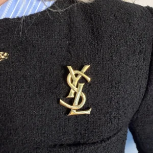 Yves Saint Laurent Vintage Logo Brooch