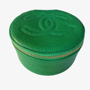 Chanel Vintage Caviar Mini Pouch- Green