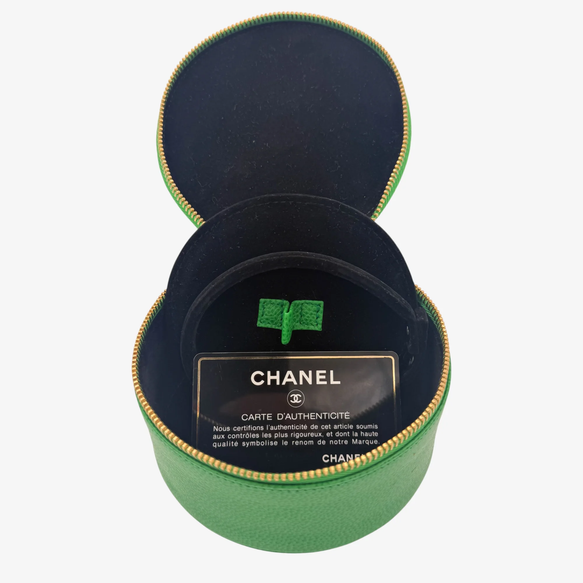 Chanel Vintage Caviar Mini Pouch- Green - Image 5