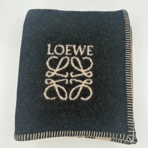 Loewe wool blanket with logo