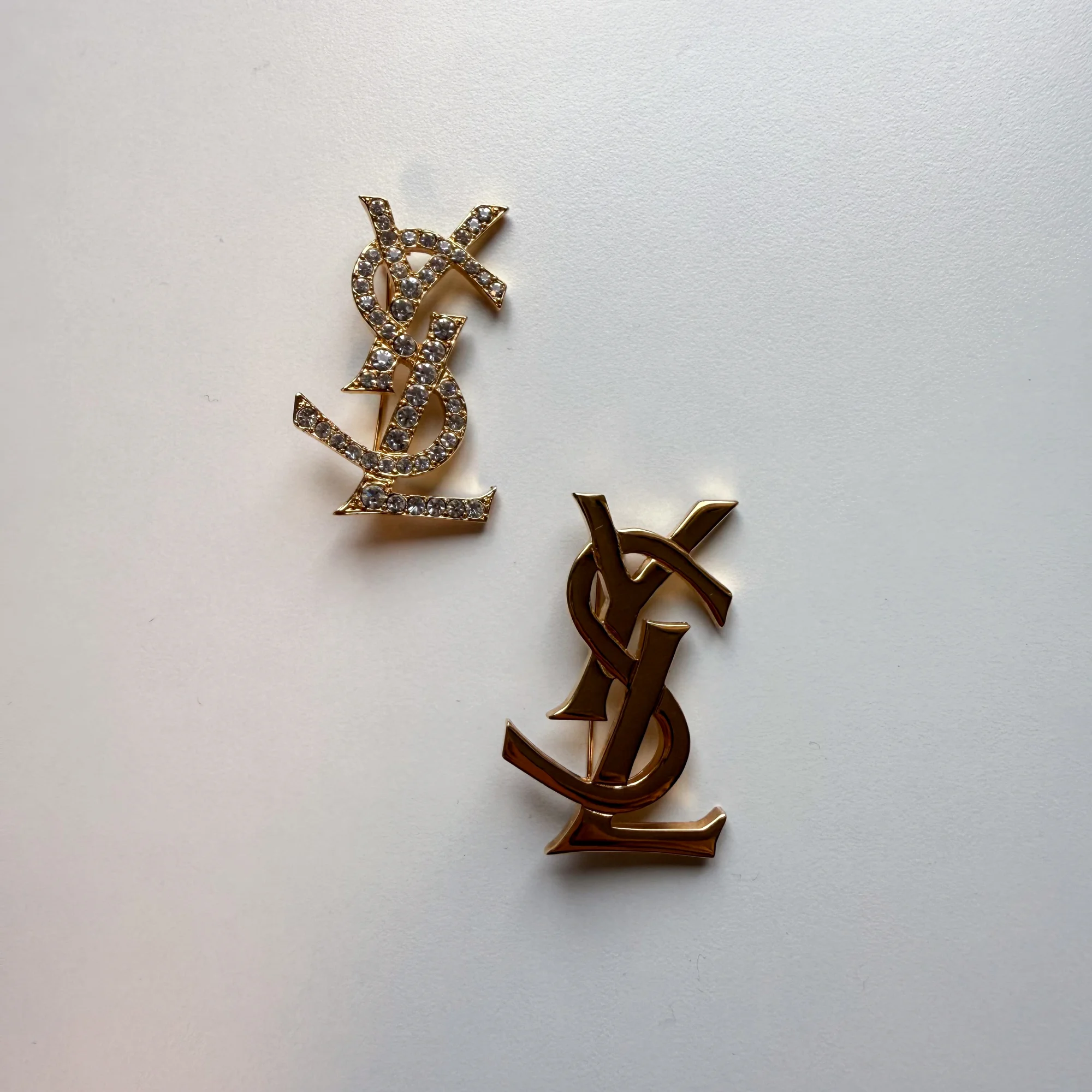 Yves Saint Laurent Vintage Logo Brooch - Image 3