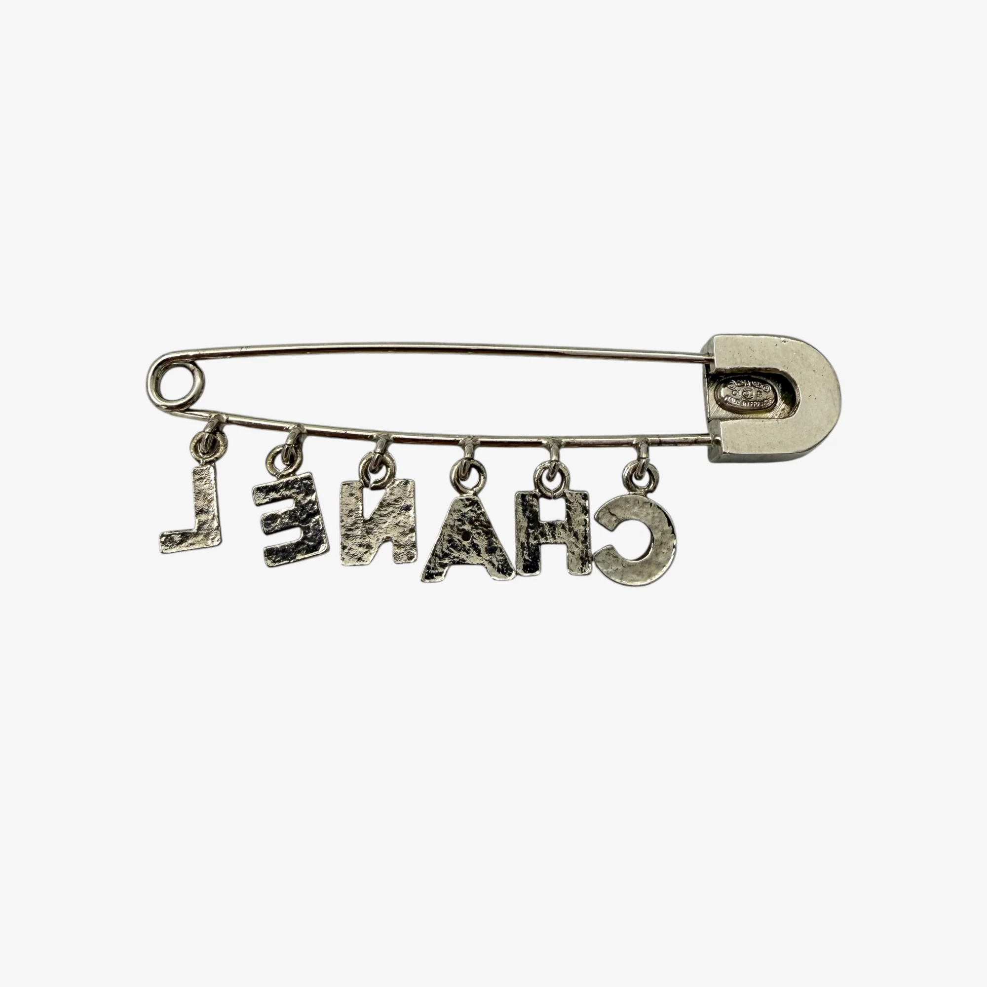 Chanel Vintage CC Letter Strass Brooch Silver-Plated (2001) - Image 6