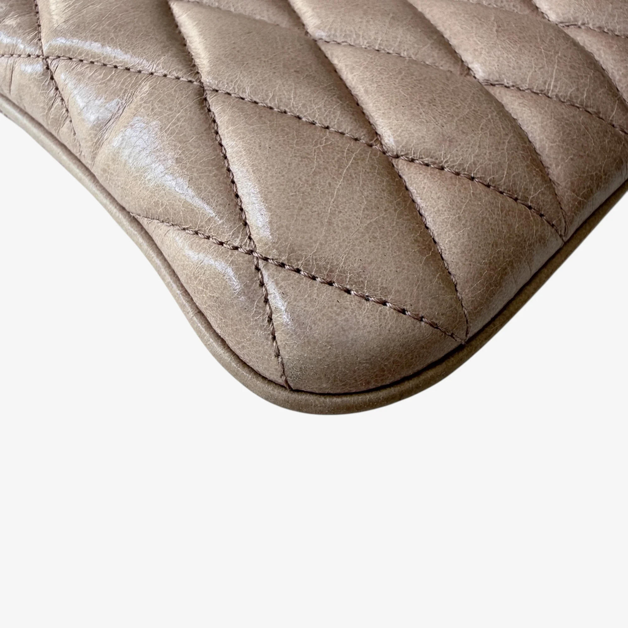 Miu Miu Beige Quilted Crossbody Bag - Image 5