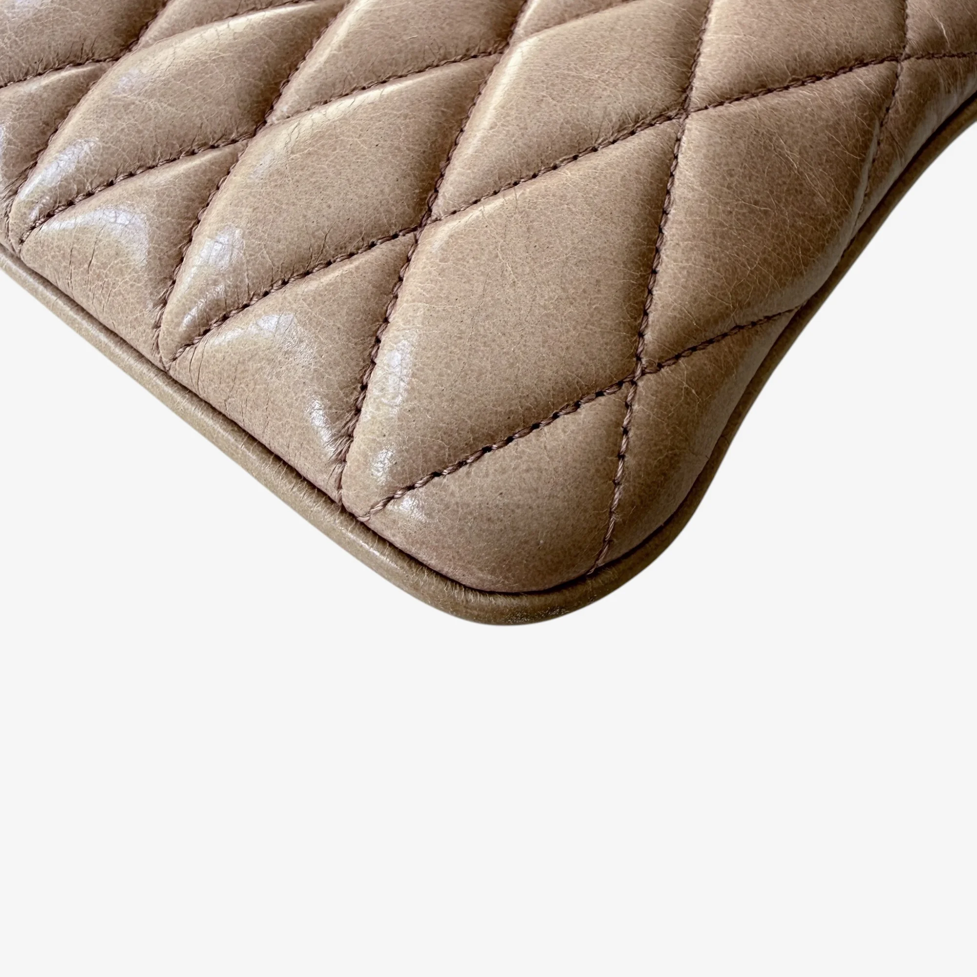 Miu Miu Beige Quilted Crossbody Bag - Image 6