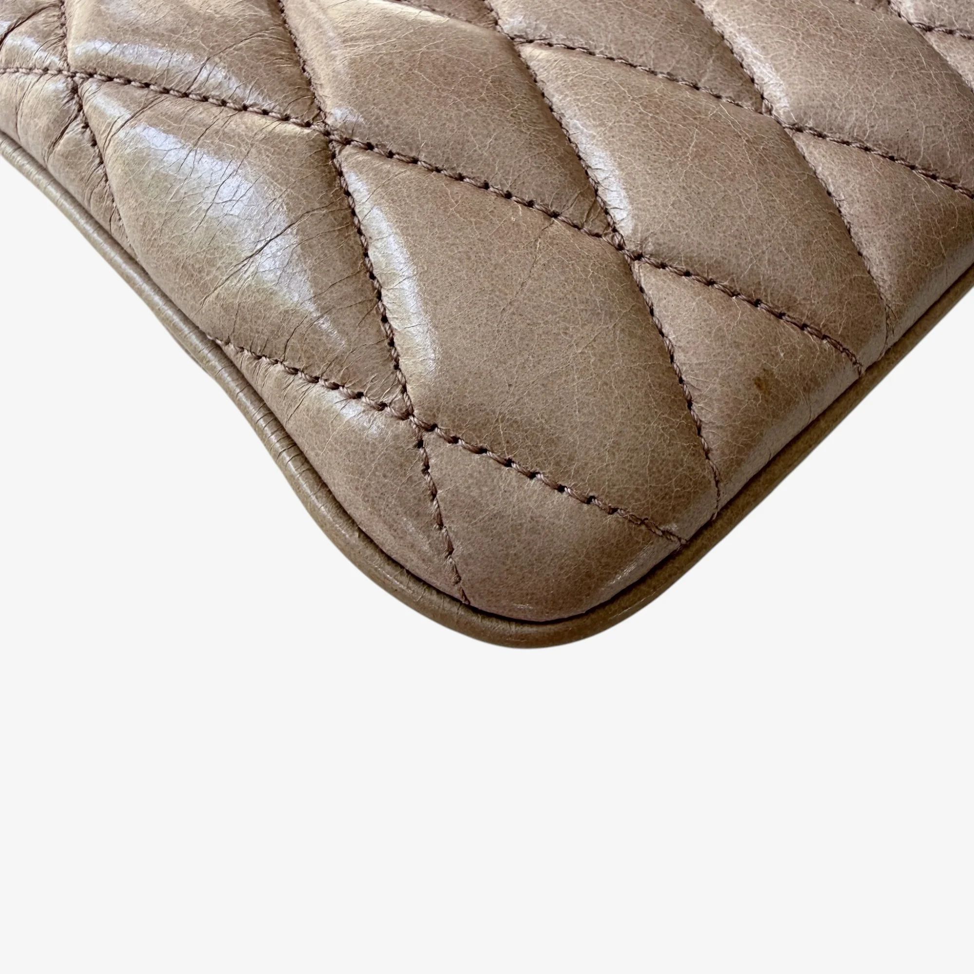 Miu Miu Beige Quilted Crossbody Bag - Image 7