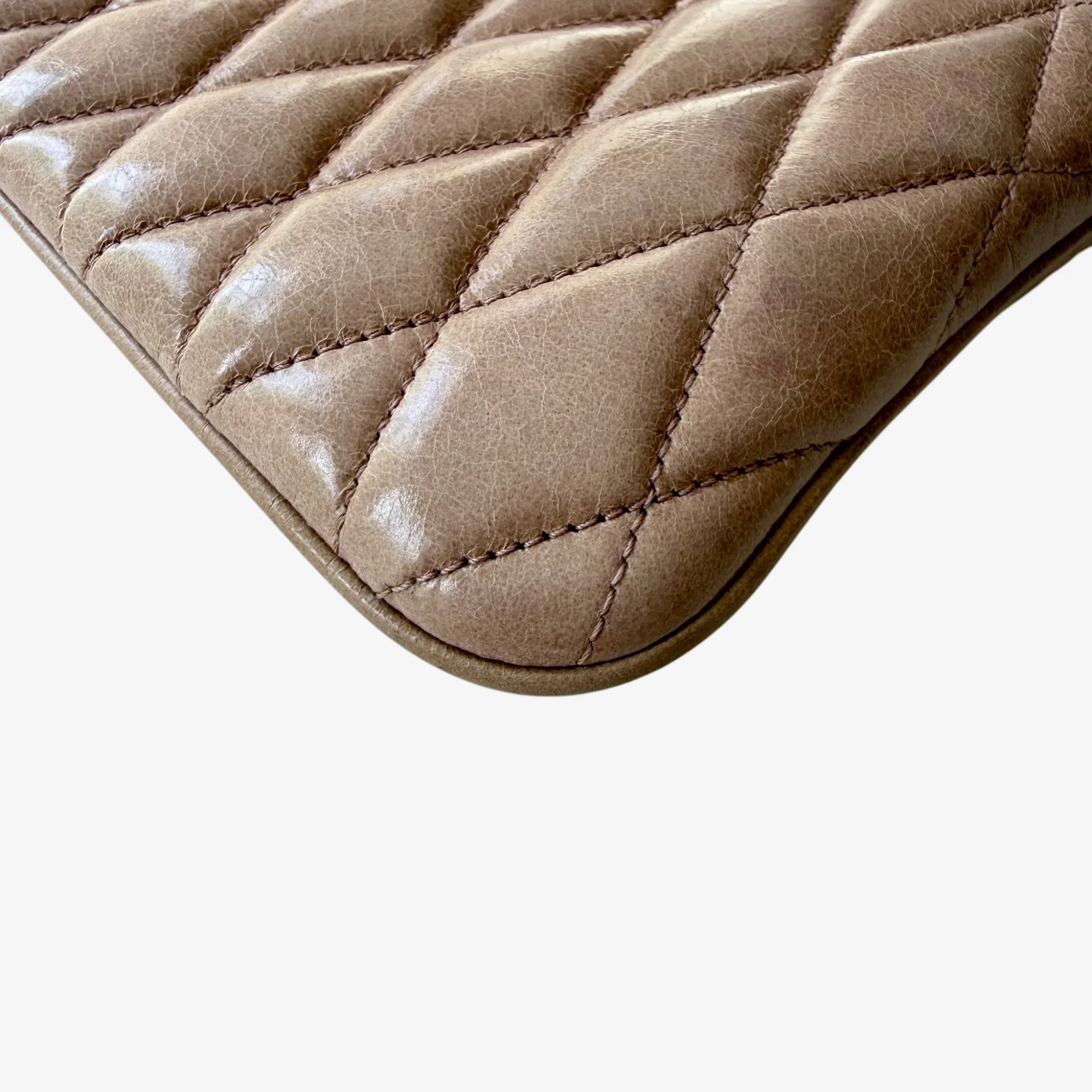 Miu Miu Beige Quilted Crossbody Bag - Image 8