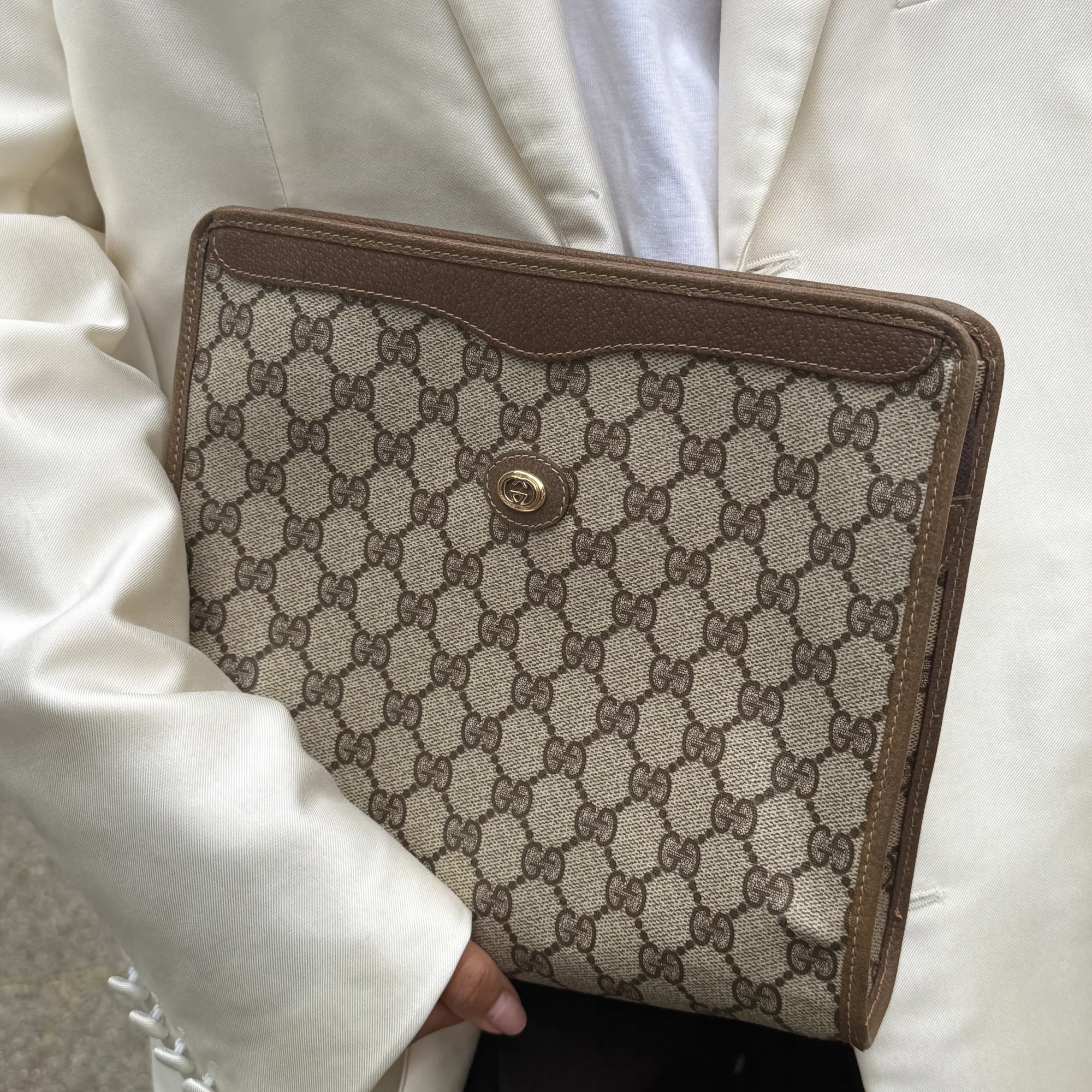 Gucci GG Supreme Toiletry Pouch - Vintage