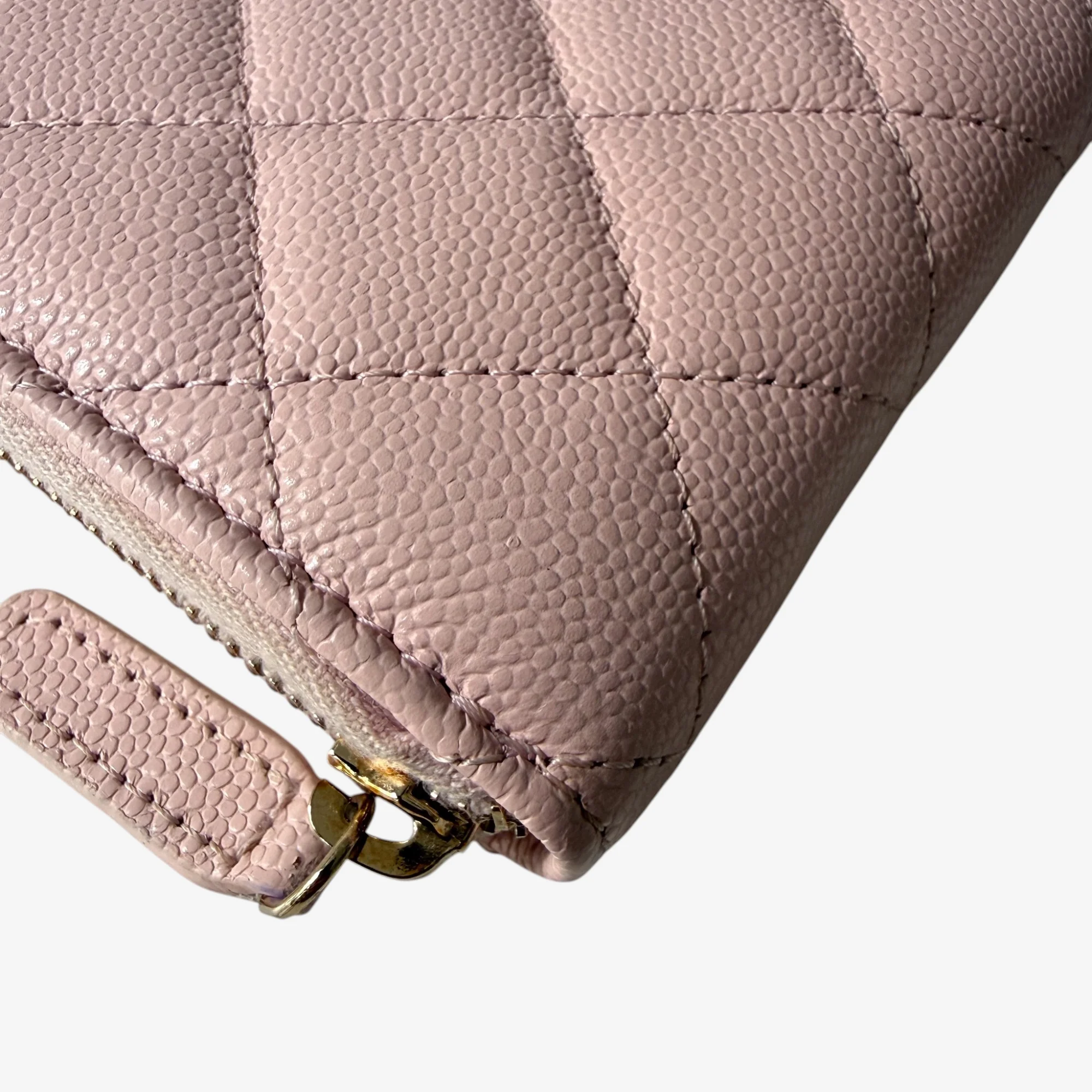 Chanel CC Pink Caviar Zip Wallet (2025) - Image 3