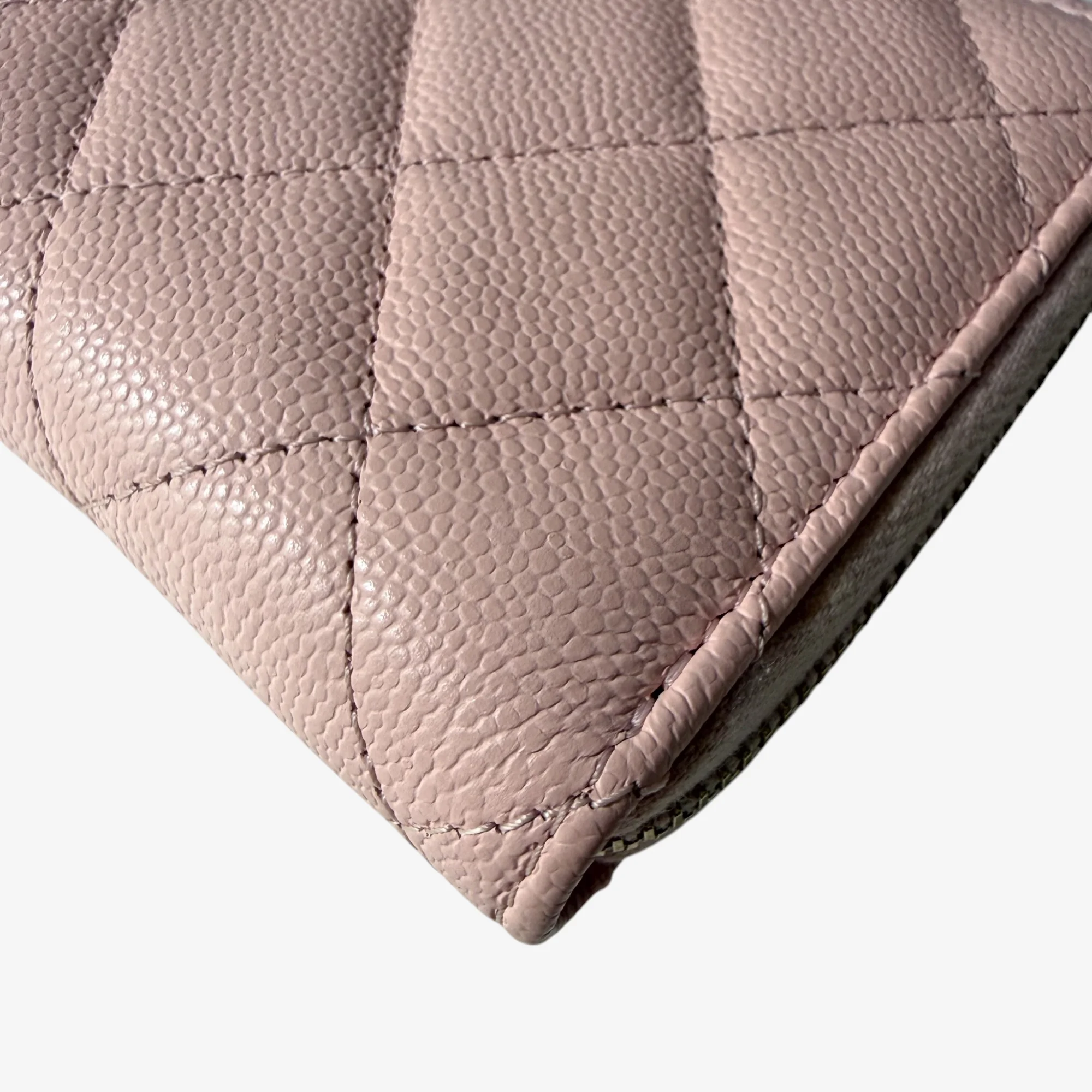 Chanel CC Pink Caviar Zip Wallet (2025) - Image 4