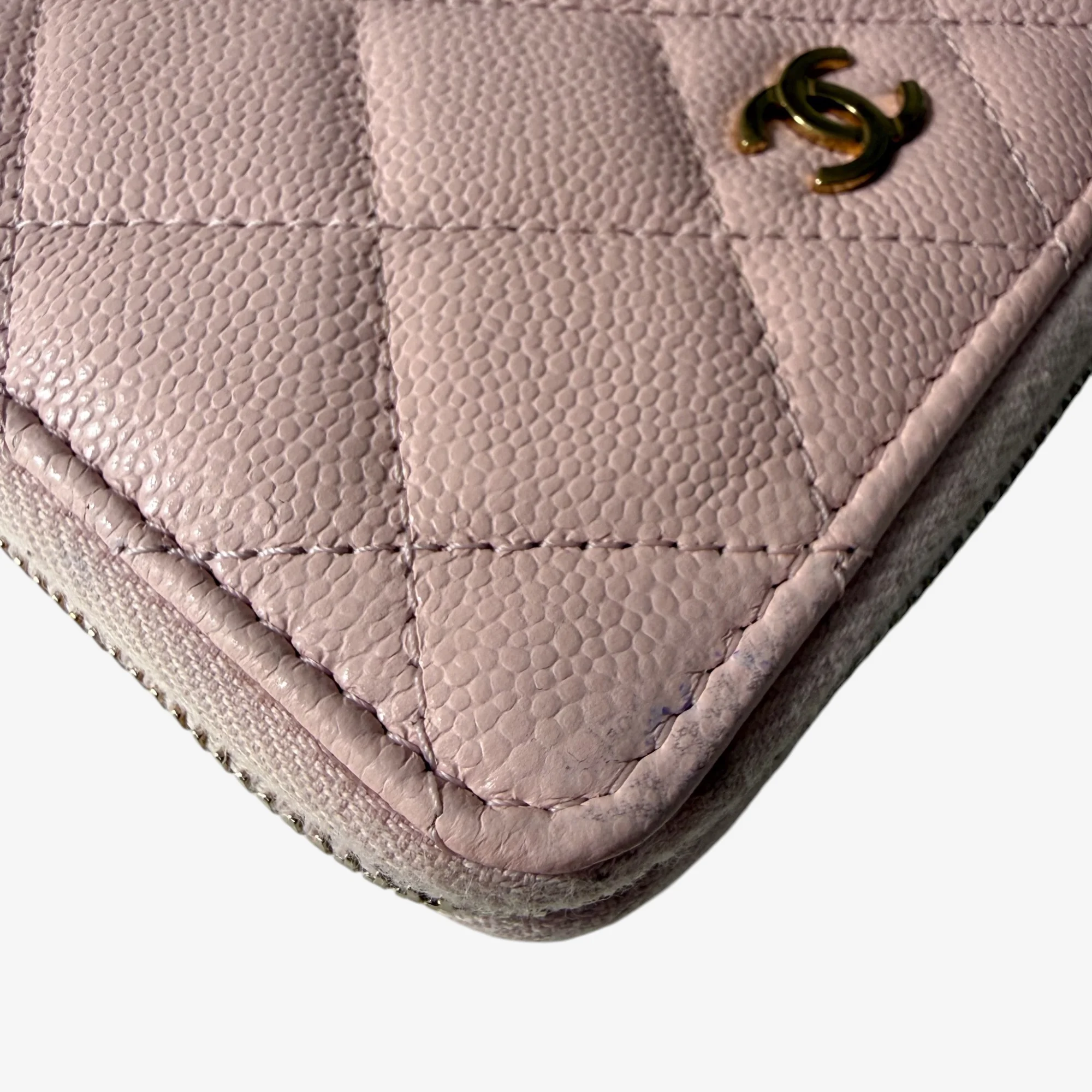Chanel CC Pink Caviar Zip Wallet (2025) - Image 5