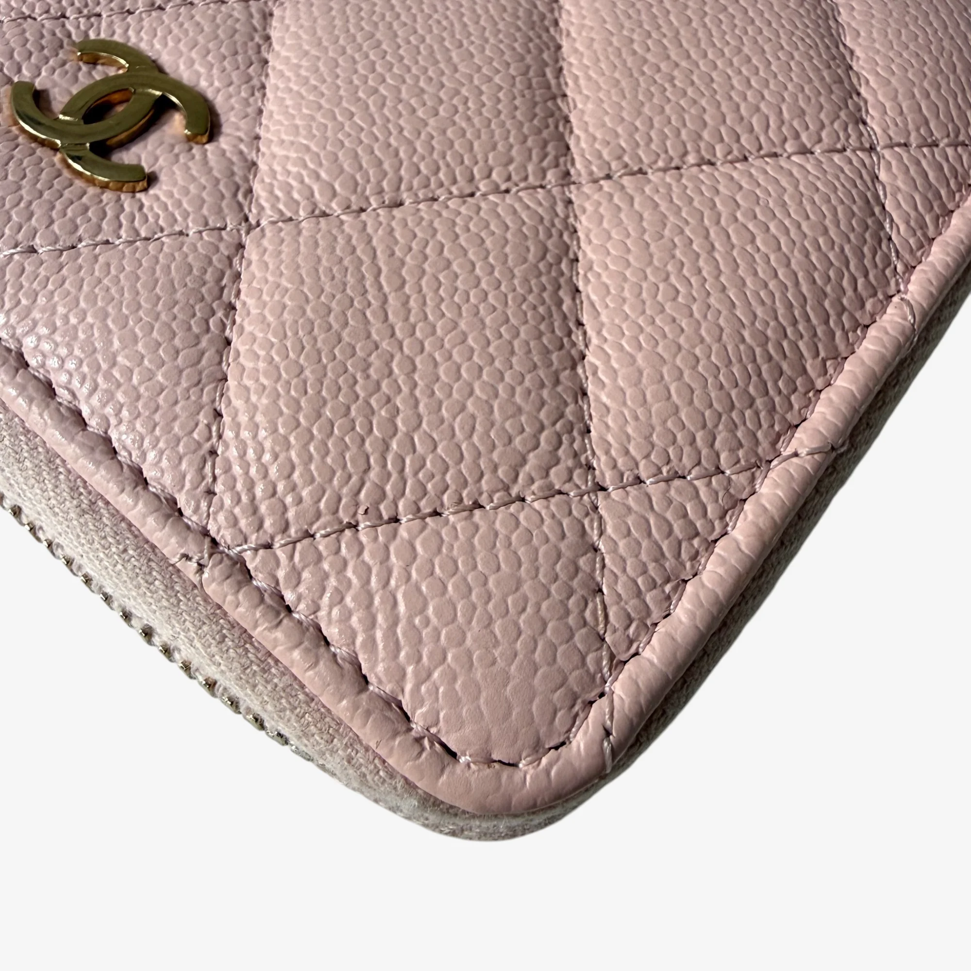 Chanel CC Pink Caviar Zip Wallet (2025) - Image 6