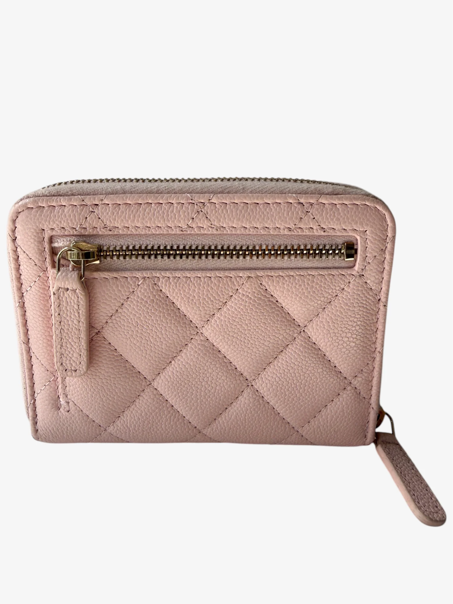 Chanel CC Pink Caviar Zip Wallet (2025) - Image 2